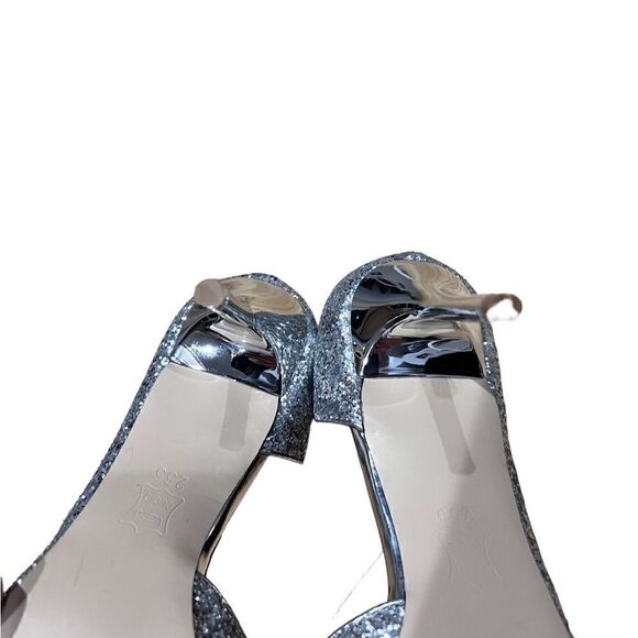 Annaili glitter stiletto heels, silver, size 41, US size 10 - Picture 9 of 13